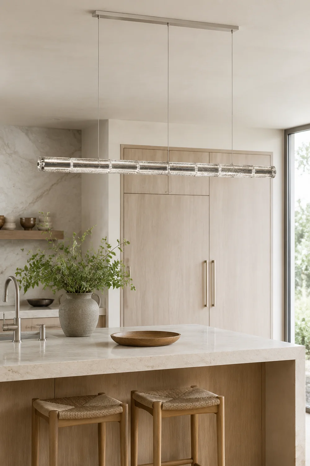 Mcdade Segmented Glass Chandelier - Lumpaz