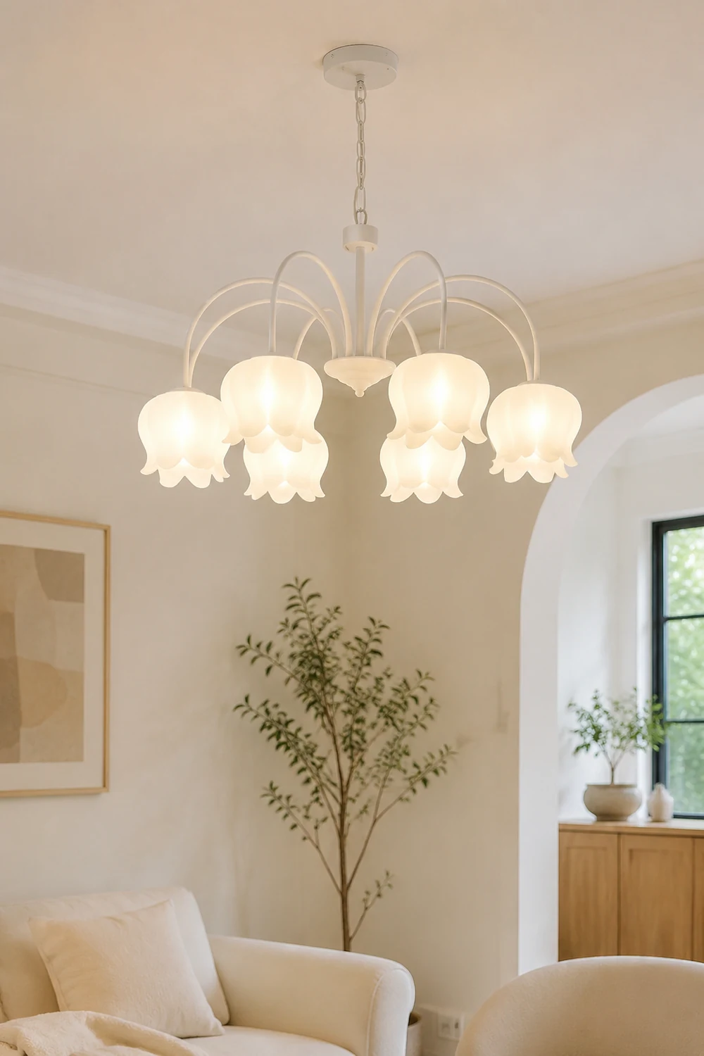 Curved Arm Bell Chandelier - Lumpaz