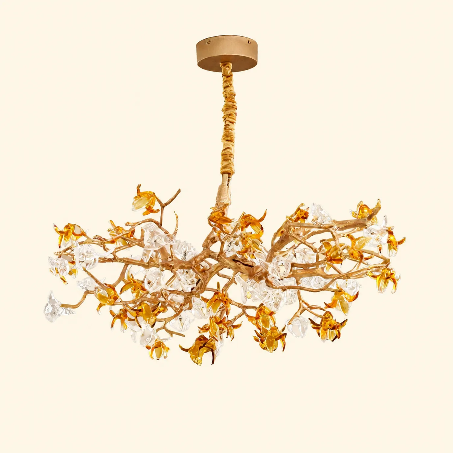 Aosta Brass Branch Chandelier - Lumpaz