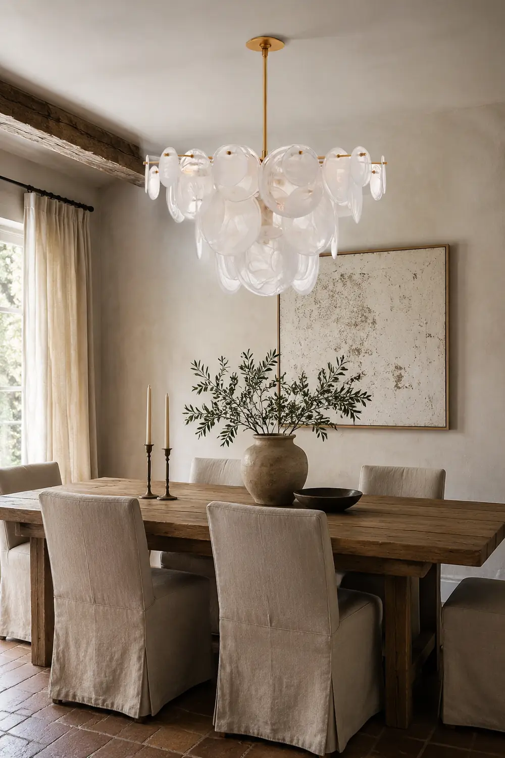 Brass Discs Cascading Chandelier - Lumpaz