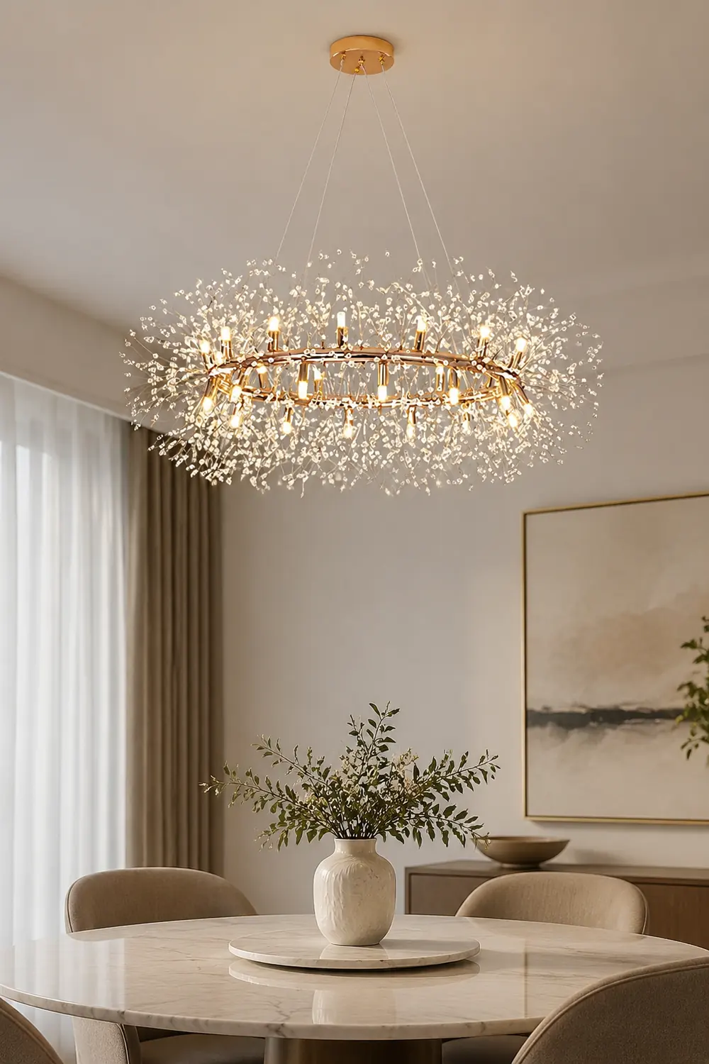 Dandelion Round Chandelier - Lumpaz