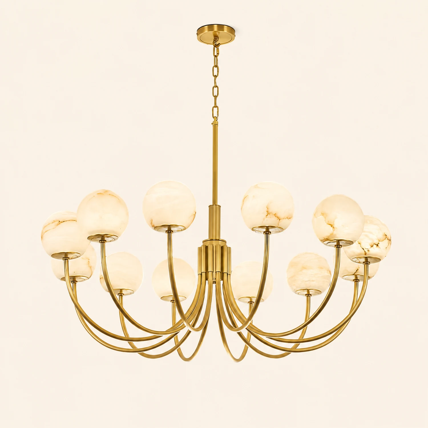 Aurelian Alabaster Globe Chandelier - Lumpaz