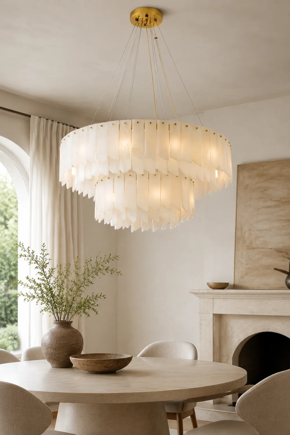 Alabaster Cascade Tiered Chandelier - Lumpaz