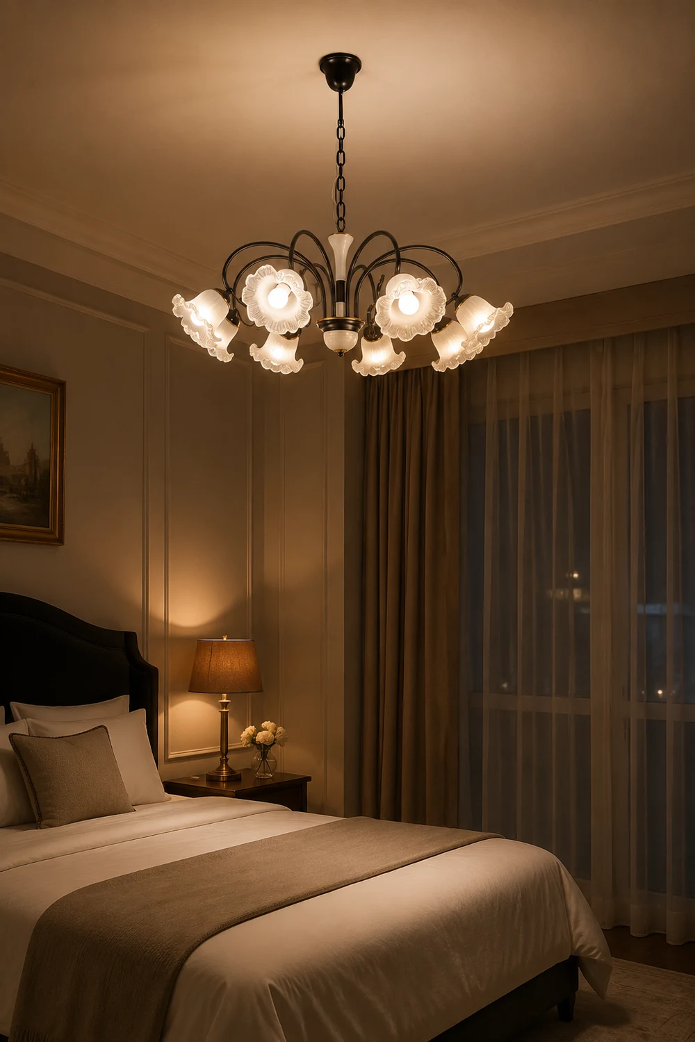 Luce Black Chandelier - Lumpaz