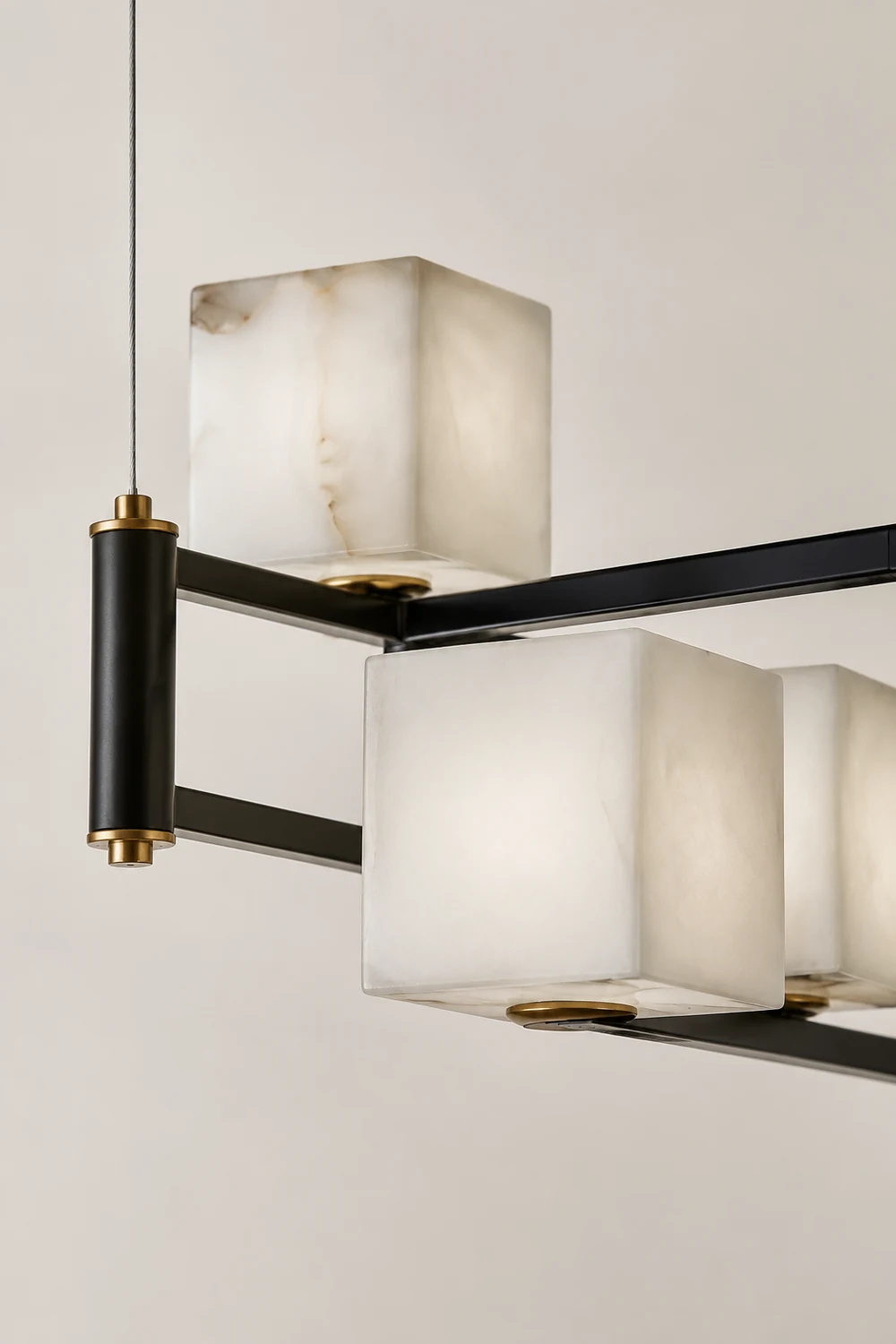 Alabaster Square Box Chandelier - Lumpaz