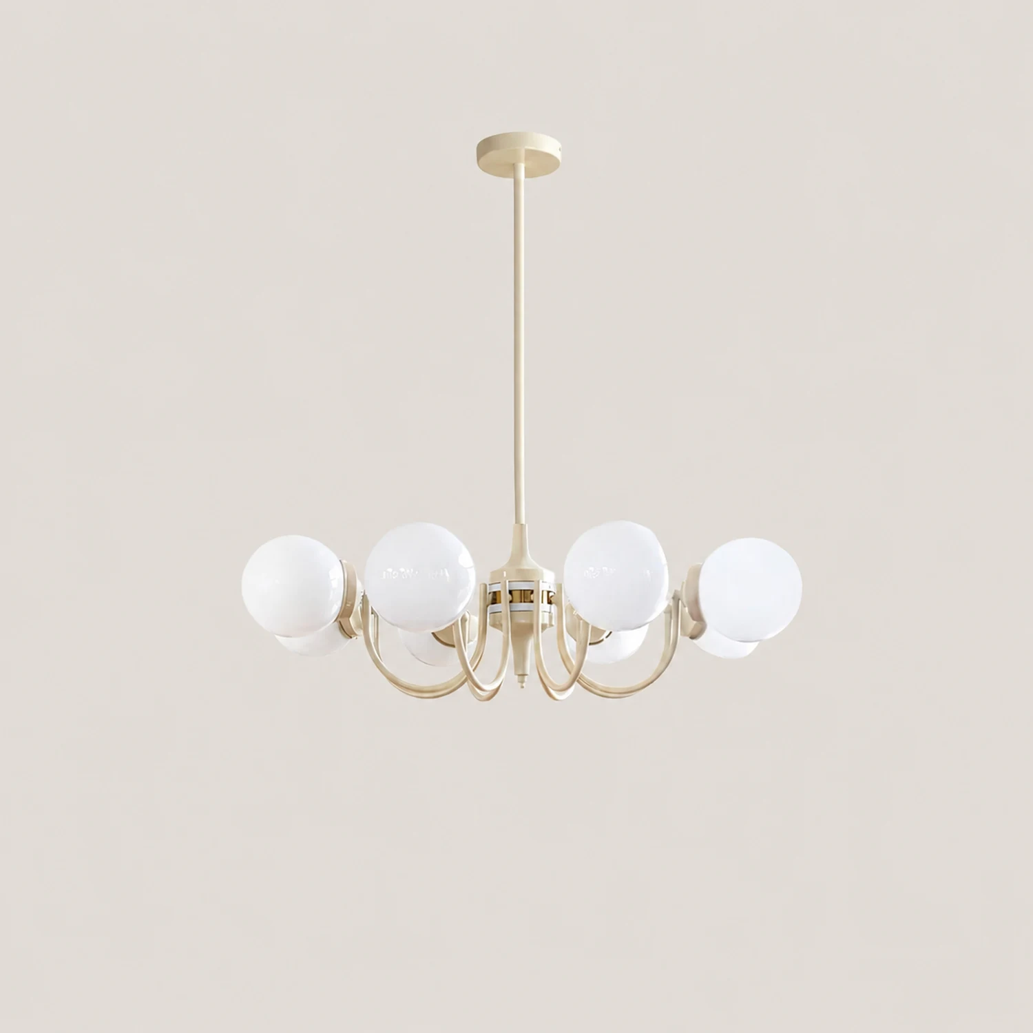 Cream Glass Ball Chandelier - Lumpaz