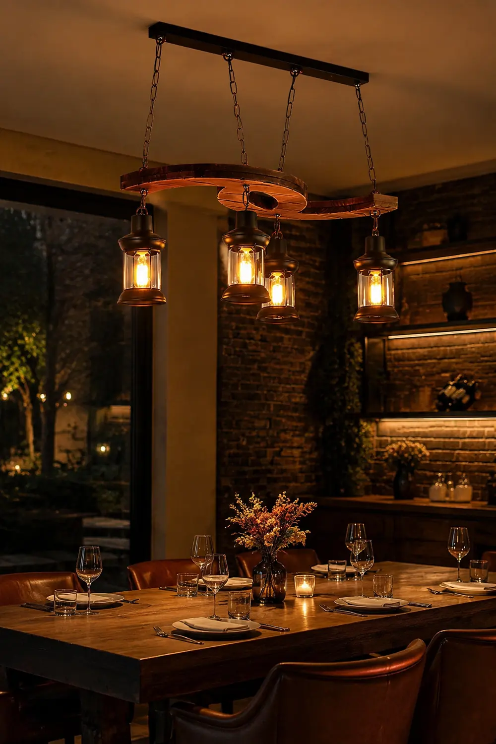 Retro Boat Wood Chandelier - Lumpaz