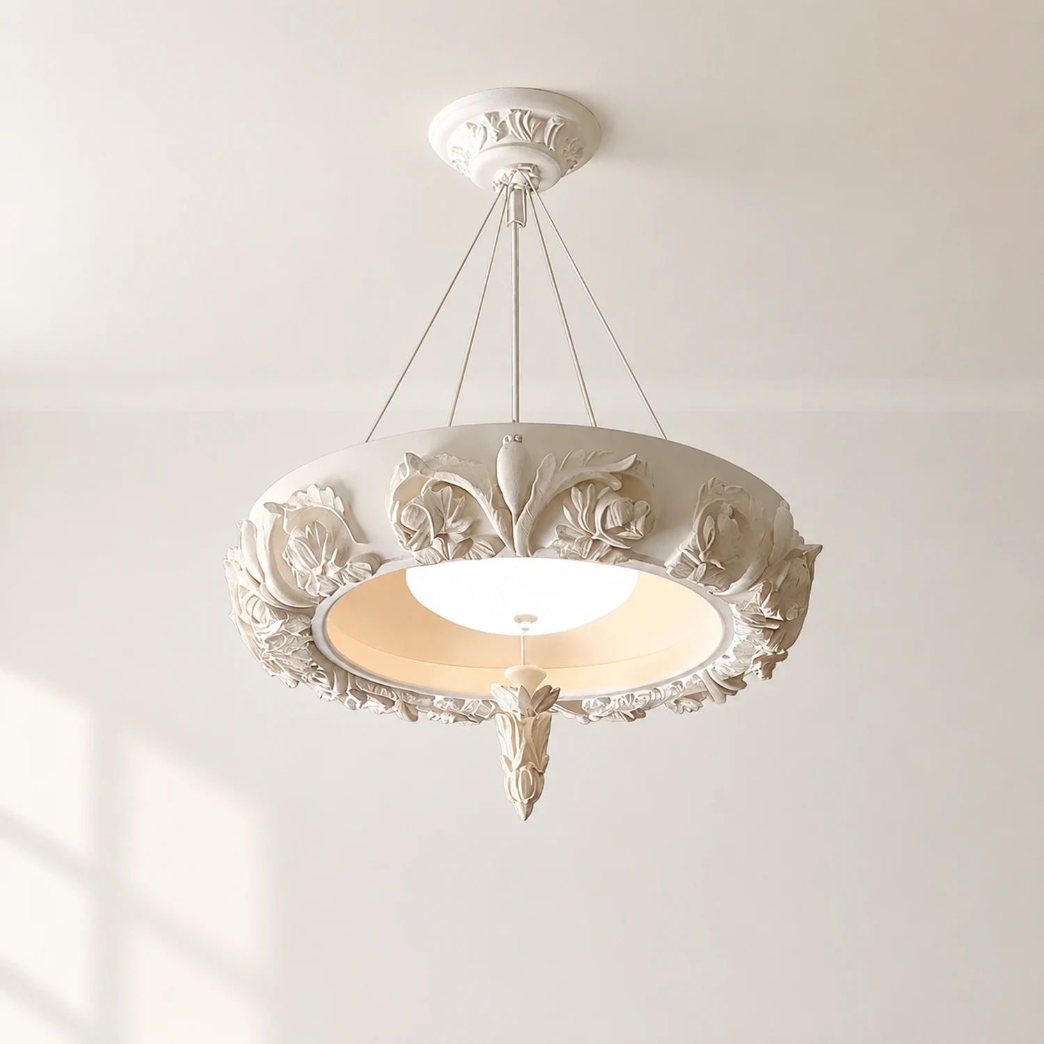Artistic Carved Plaster Chandelier - Lumpaz