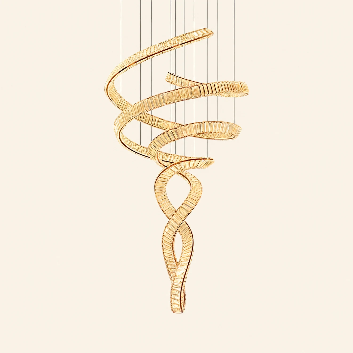 Long Spiral Crystal Chandelier - Lumpaz