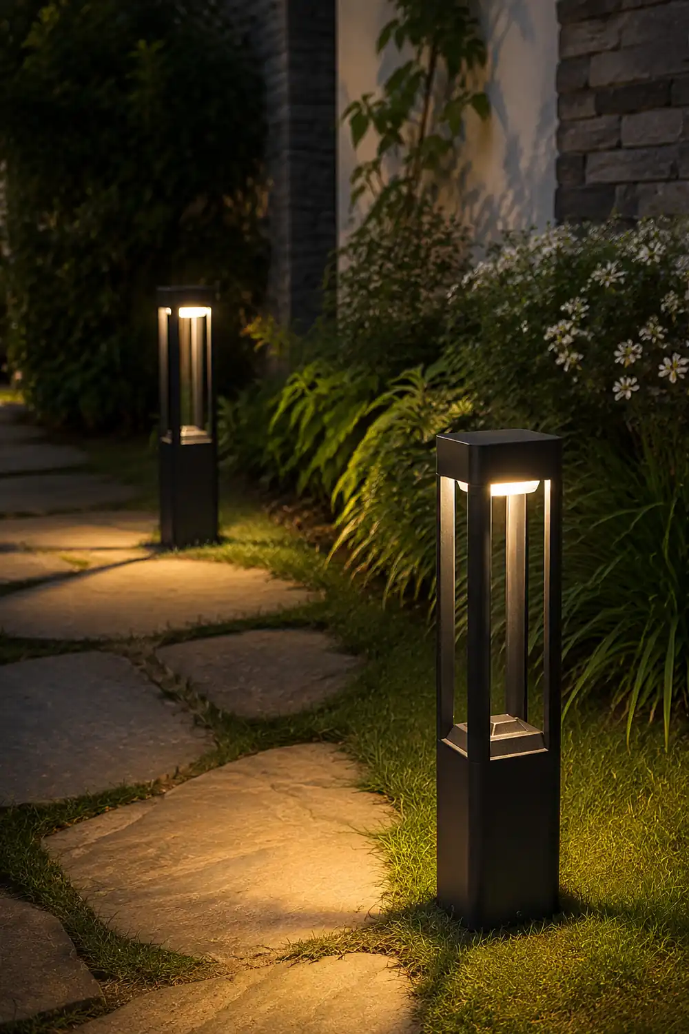 Rectangular Column Garden Light - Lumpaz
