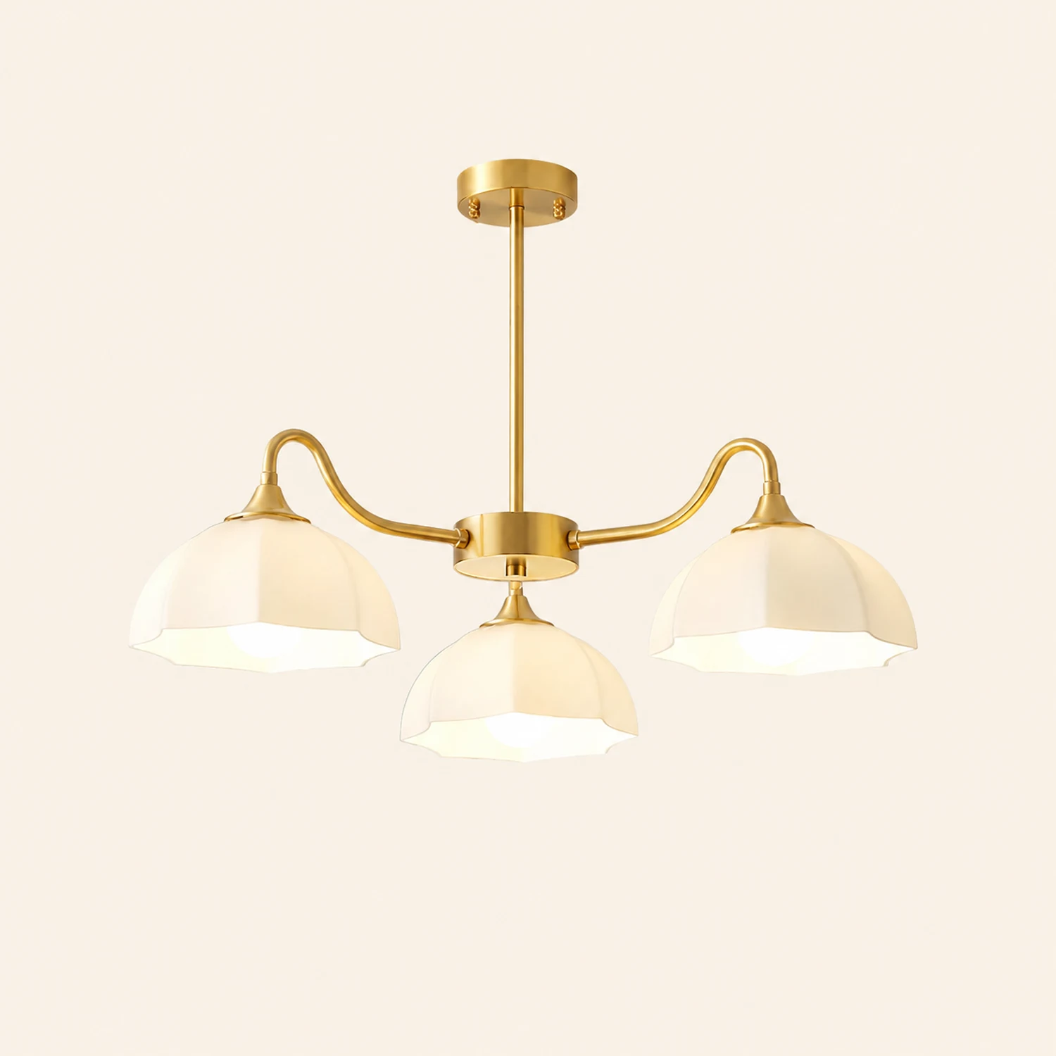 Octagonal Glass Bowl Chandelier - Lumpaz