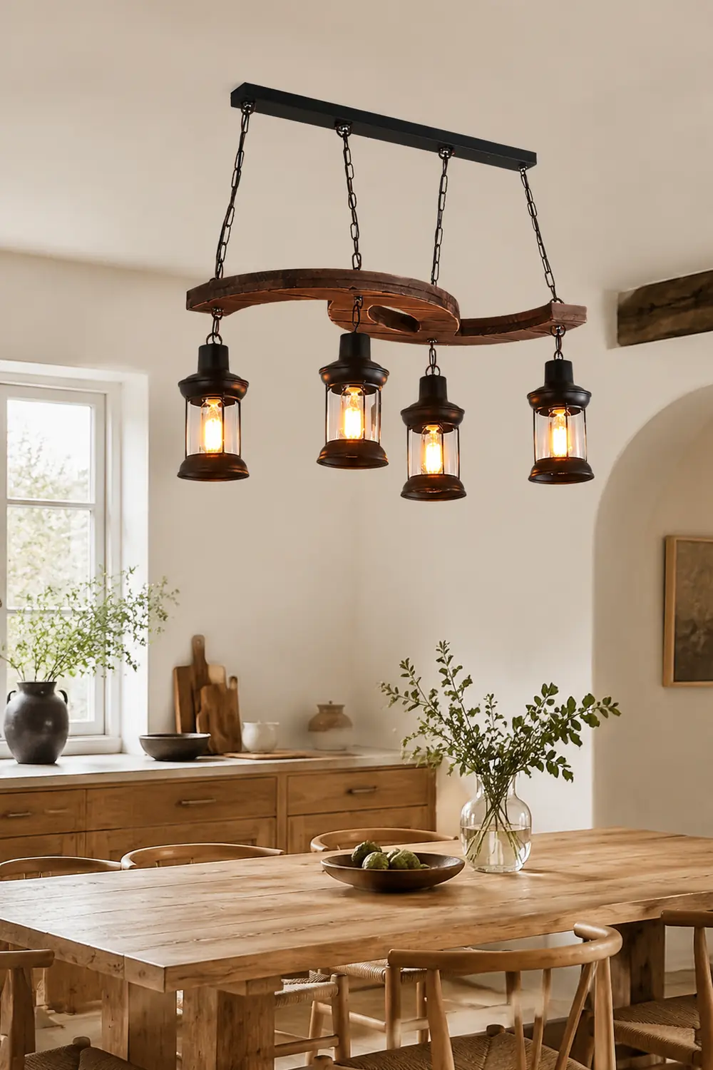 Retro Boat Wood Chandelier - Lumpaz