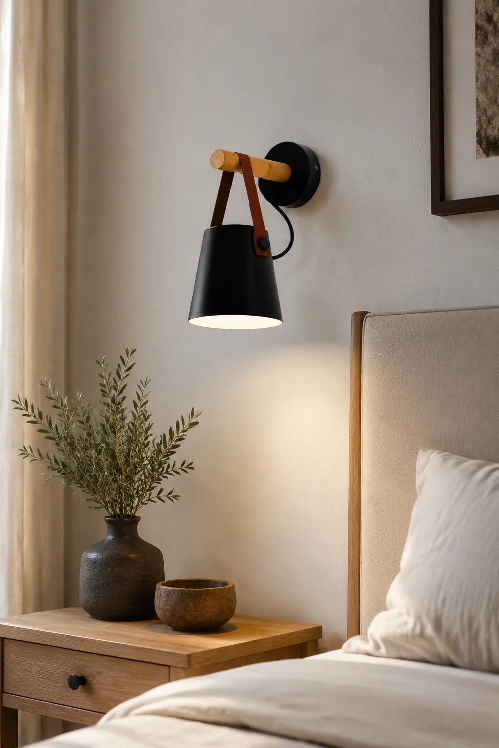 Wooden Conical Wall Light - Lumpaz