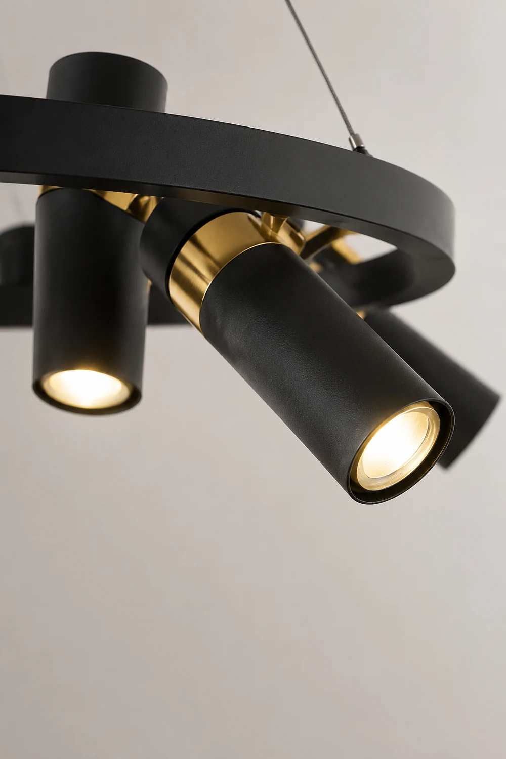 Black Mutil Pipe Chandelier - Lumpaz