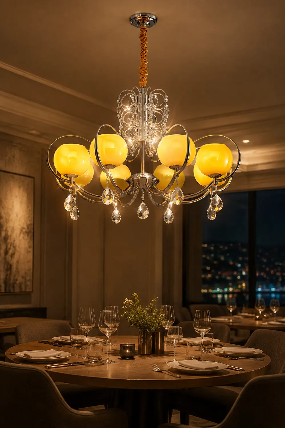 Doria Crystal Chandelier - Lumpaz