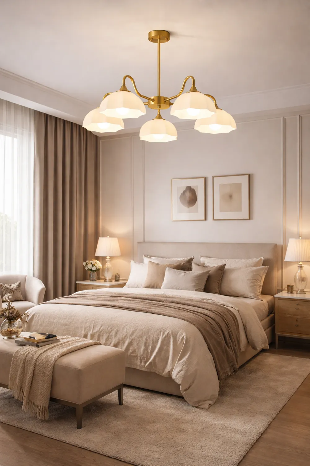 Octagonal Glass Bowl Chandelier - Lumpaz