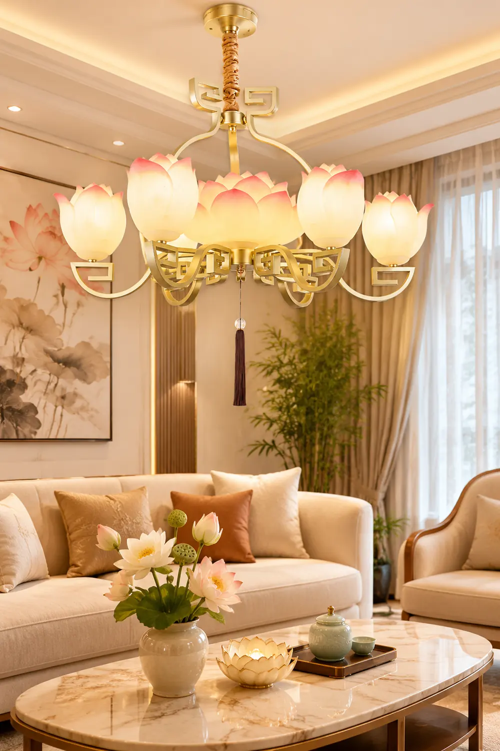 Lotus Bloom Chandelier - Lumpaz