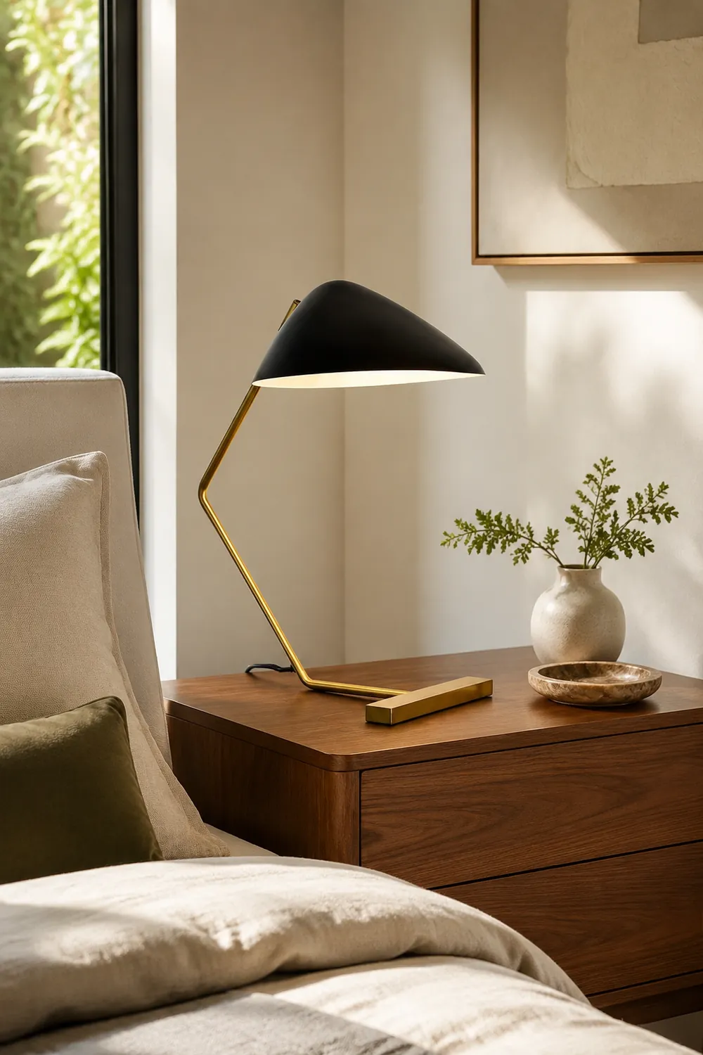 Curvilinear Mid-Century Table Lamp - Lumpaz