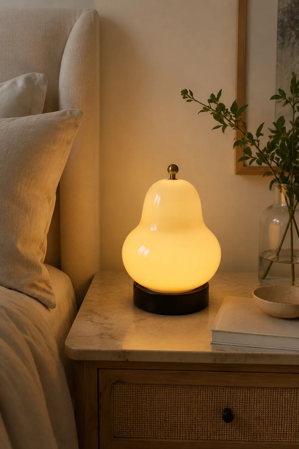 Pear Built-in Battery Table Lamp - Lumpaz