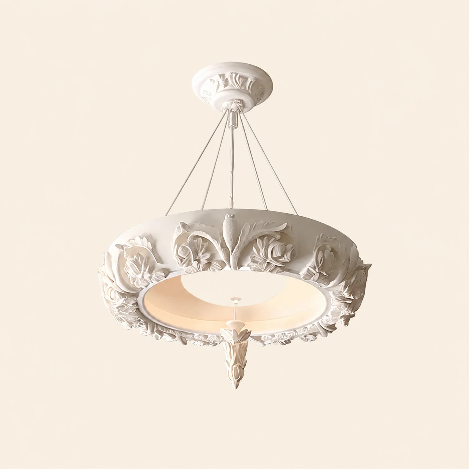 Artistic Carved Plaster Chandelier - Lumpaz