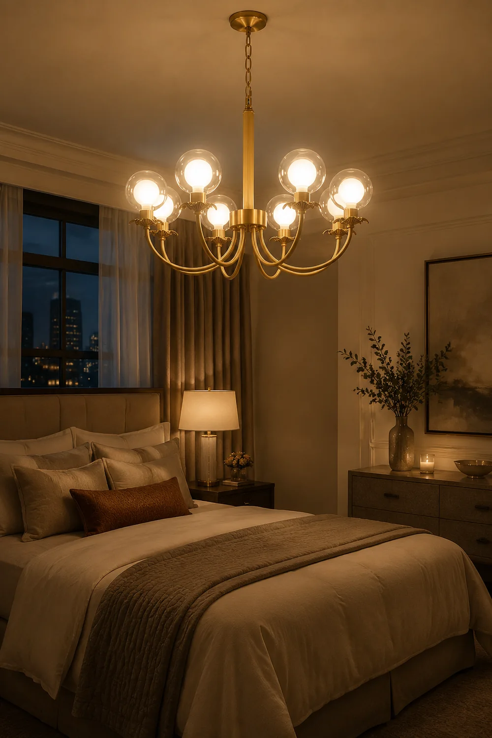 Aureate Radiance Glass Chandelier - Lumpaz