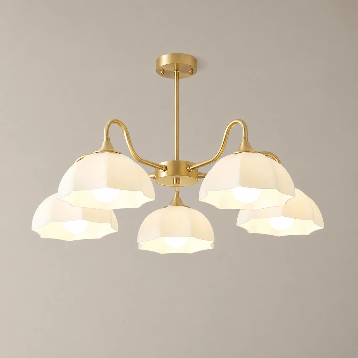 Octagonal Glass Bowl Chandelier - Lumpaz