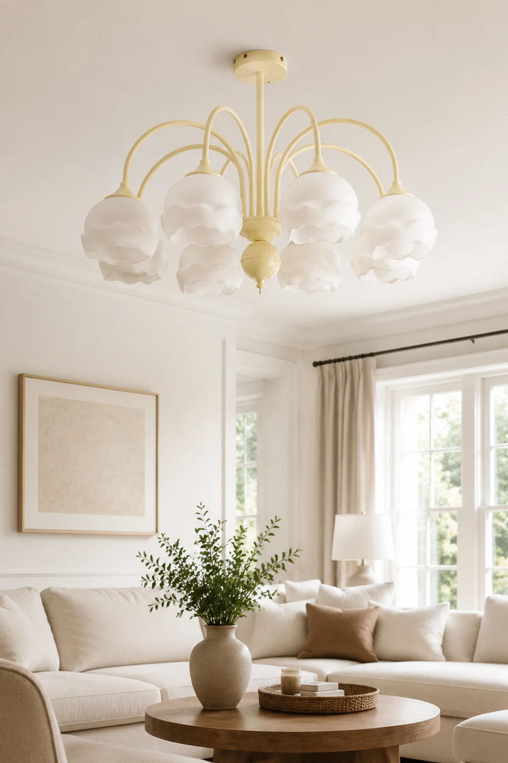 Creamy Glass  Chandelier - Lumpaz