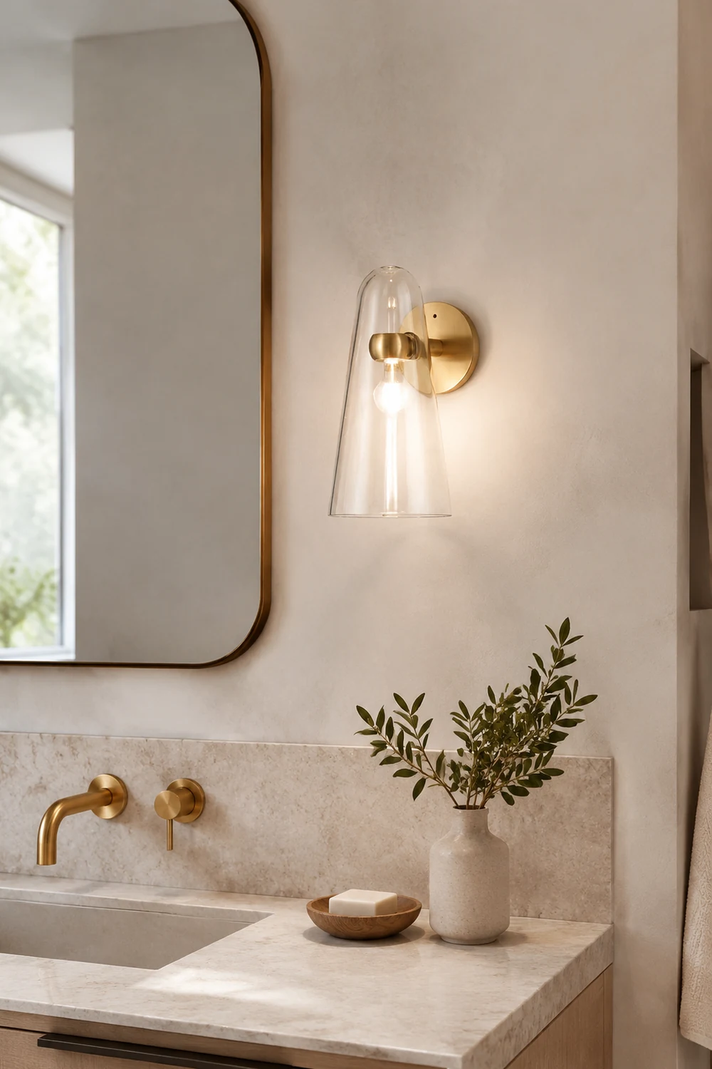 Conical Glass Wall Lamp - Lumpaz