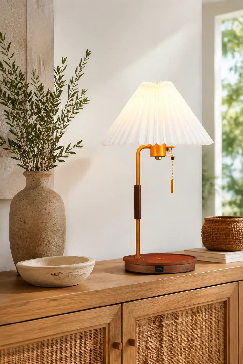 Wooden Retro Table Lamp - Lumpaz