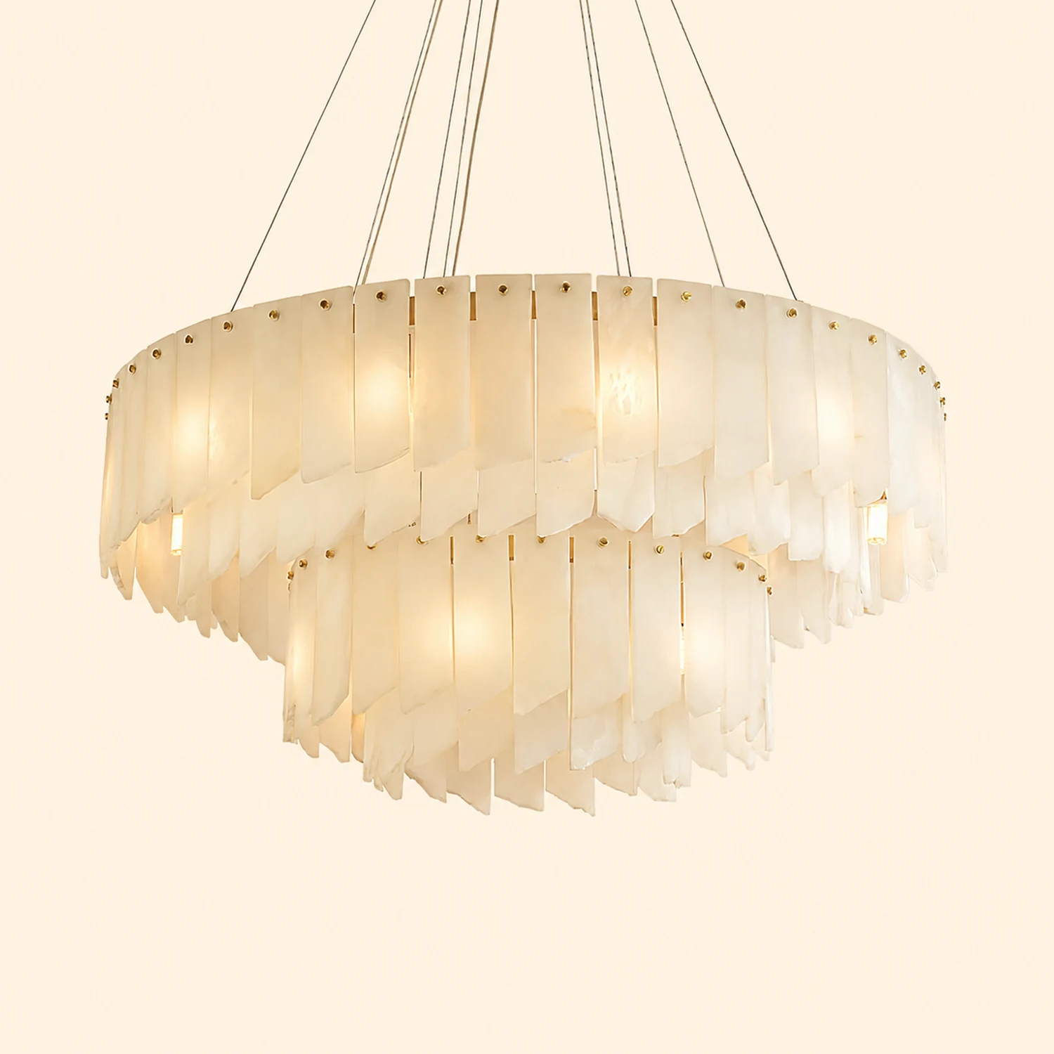 Alabaster Cascade Tiered Chandelier - Lumpaz