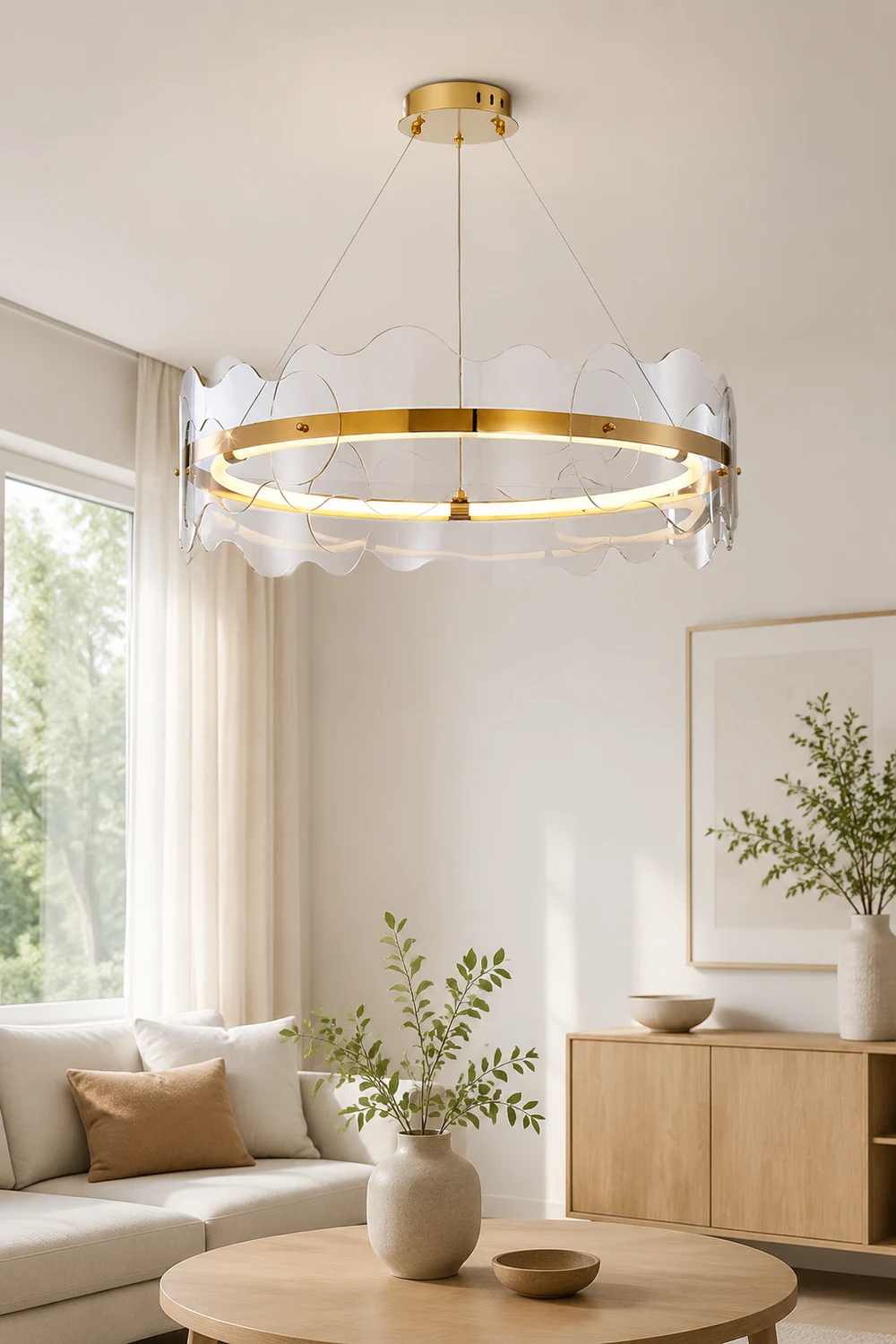Acrylic Wave Chandelier - Lumpaz