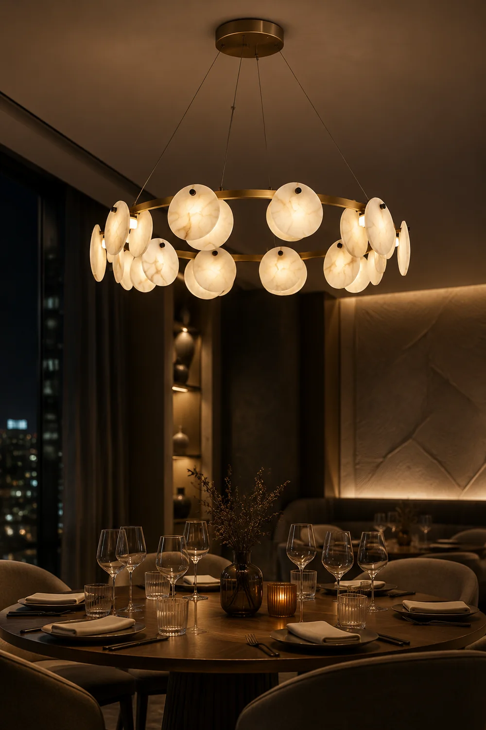 Trinidad Alabaster Chandelier - Lumpaz