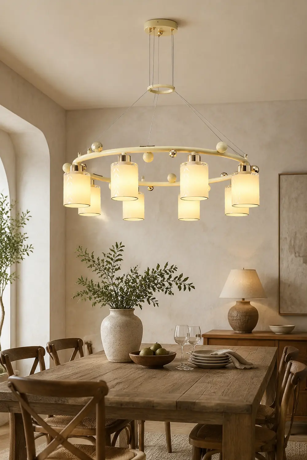 Ring Glass Cup Chandelier - Lumpaz