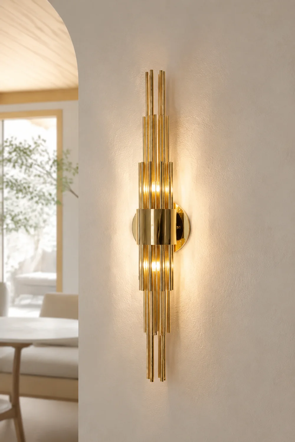 Gold Streamline Wall Lamp - Lumpaz