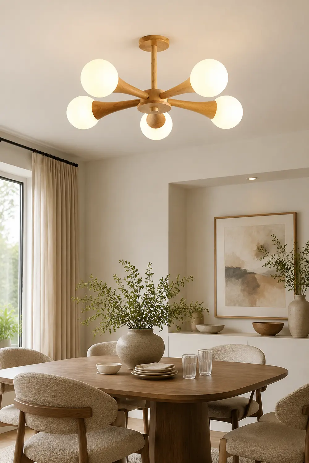 Wooden Nera Chandelier - Lumpaz