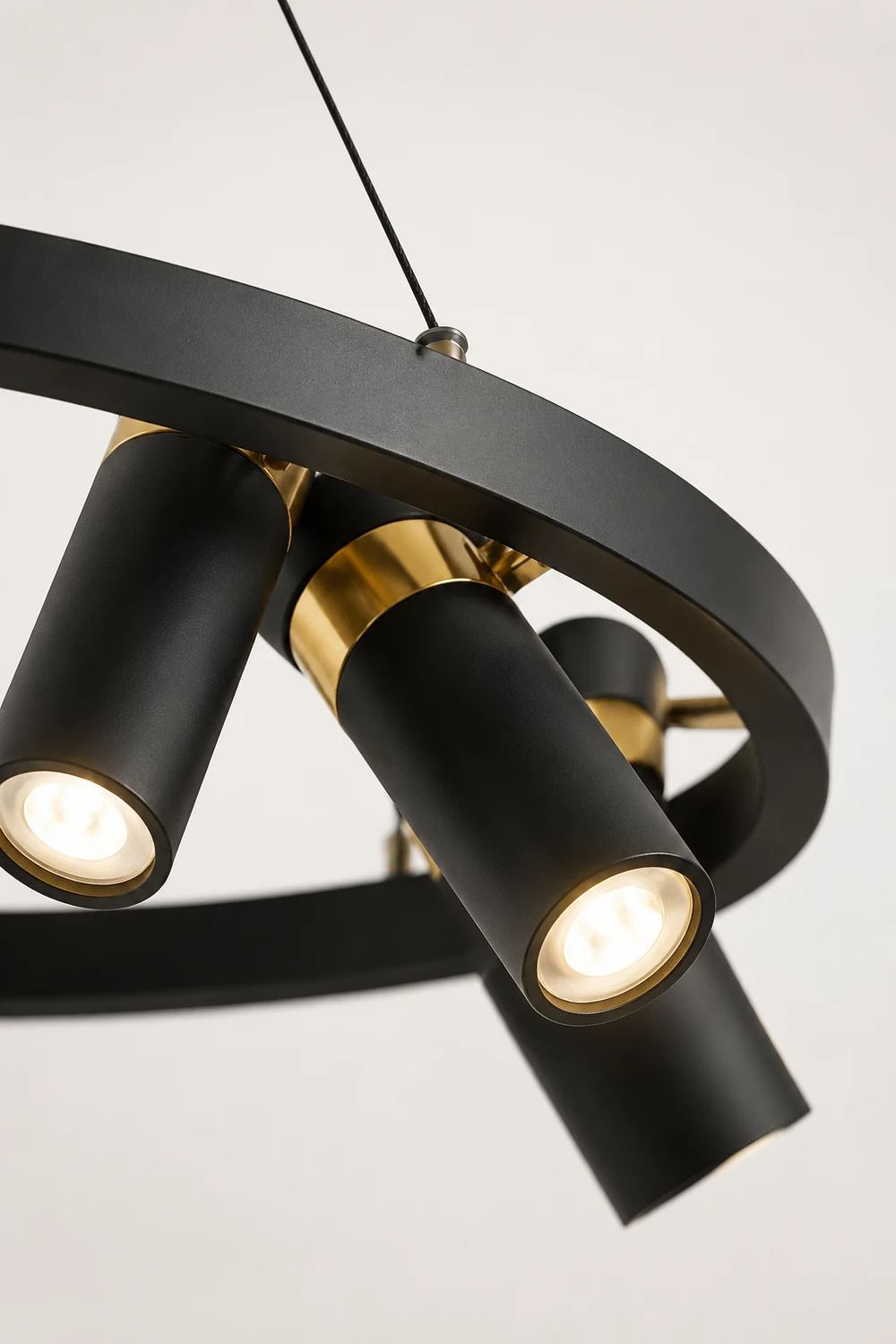 Black Mutil Pipe Chandelier - Lumpaz