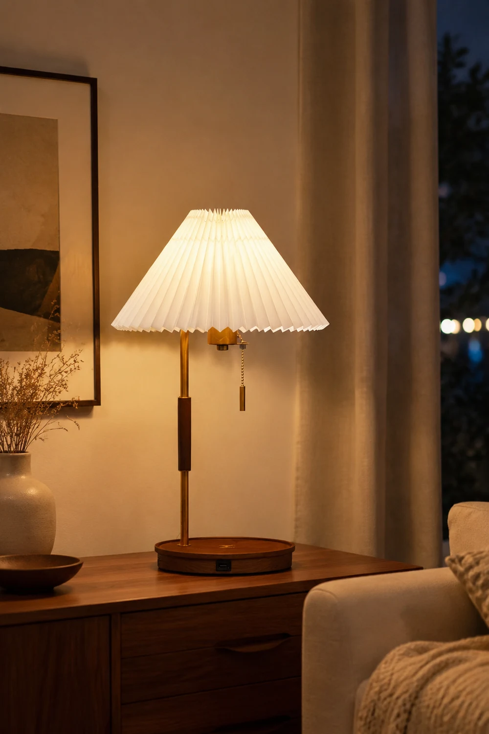 Wooden Retro Table Lamp - Lumpaz