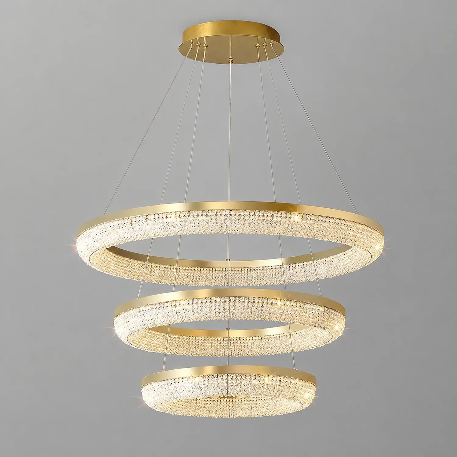 Round Ring Crystal Chandeliers - Lumpaz