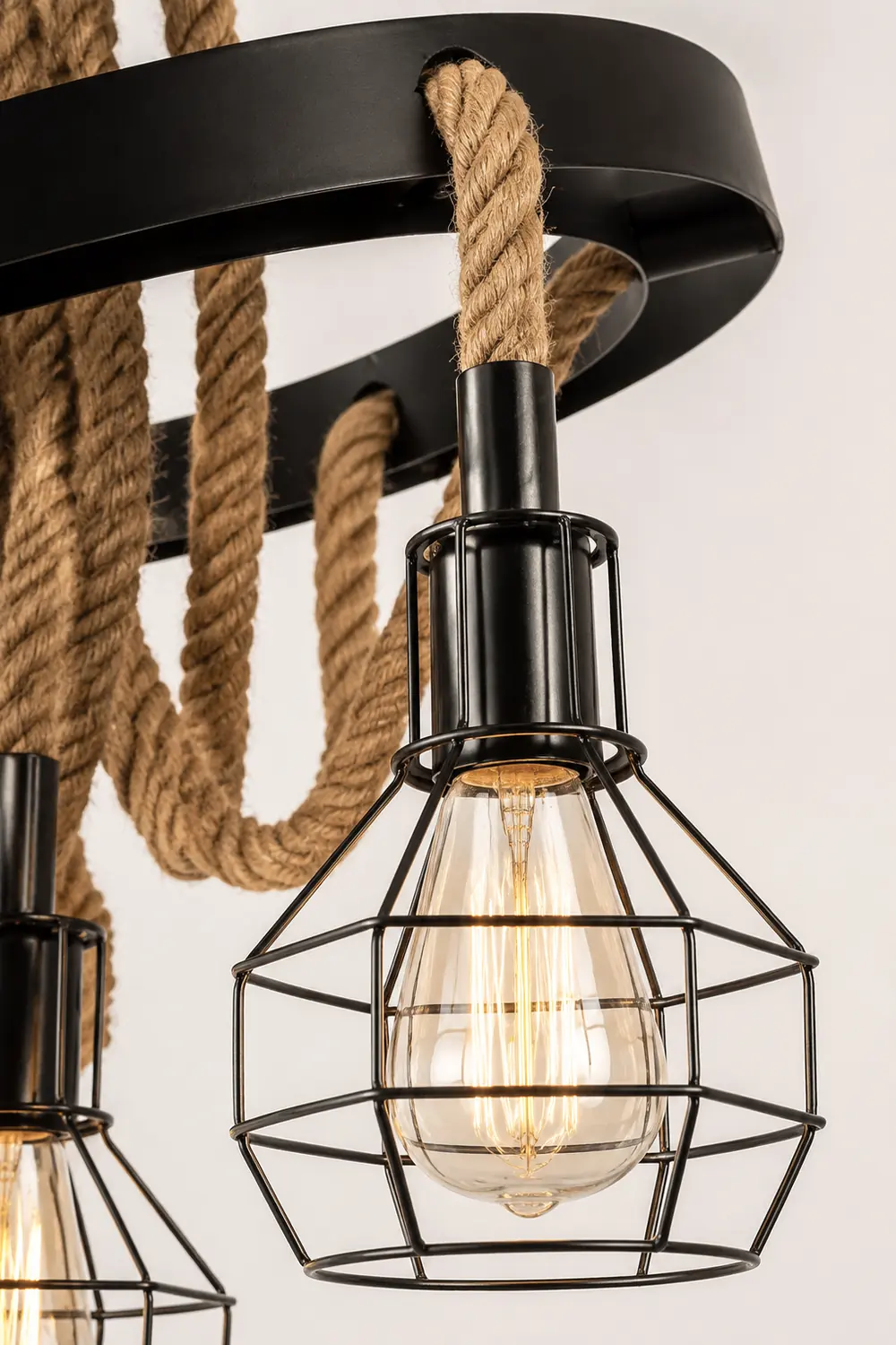 Hemp Rope Industrial Starfall Chandelier - Lumpaz