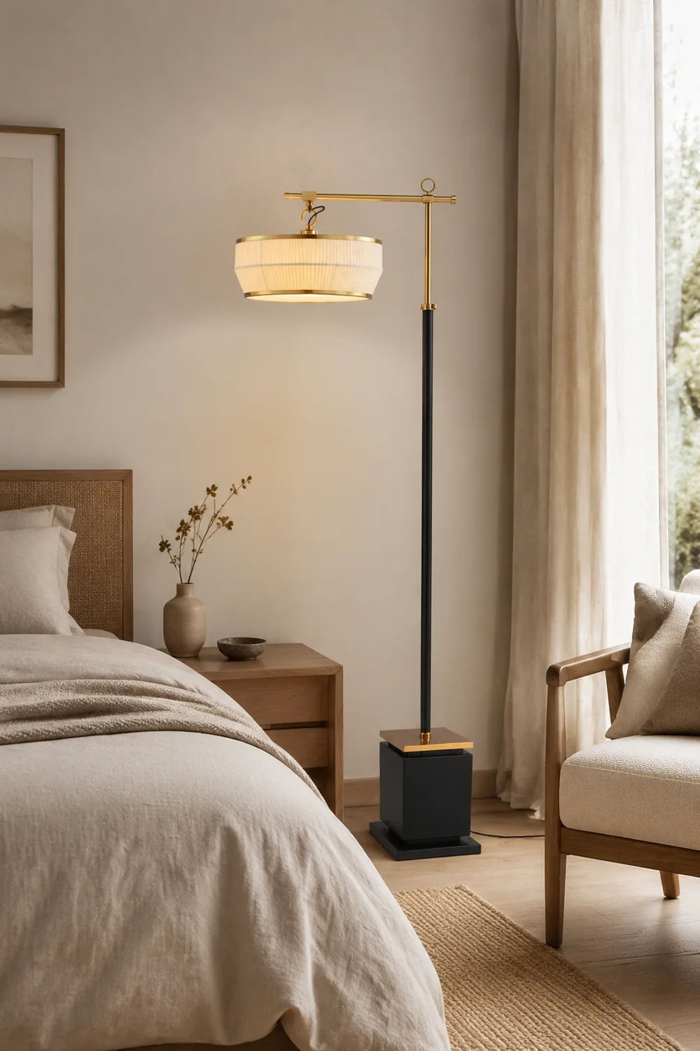 Hejun Fabric Floor Lamp - Lumpaz