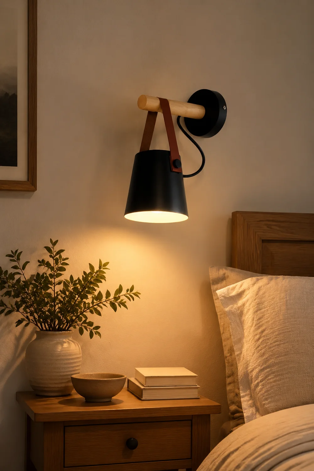 Wooden Conical Wall Light - Lumpaz