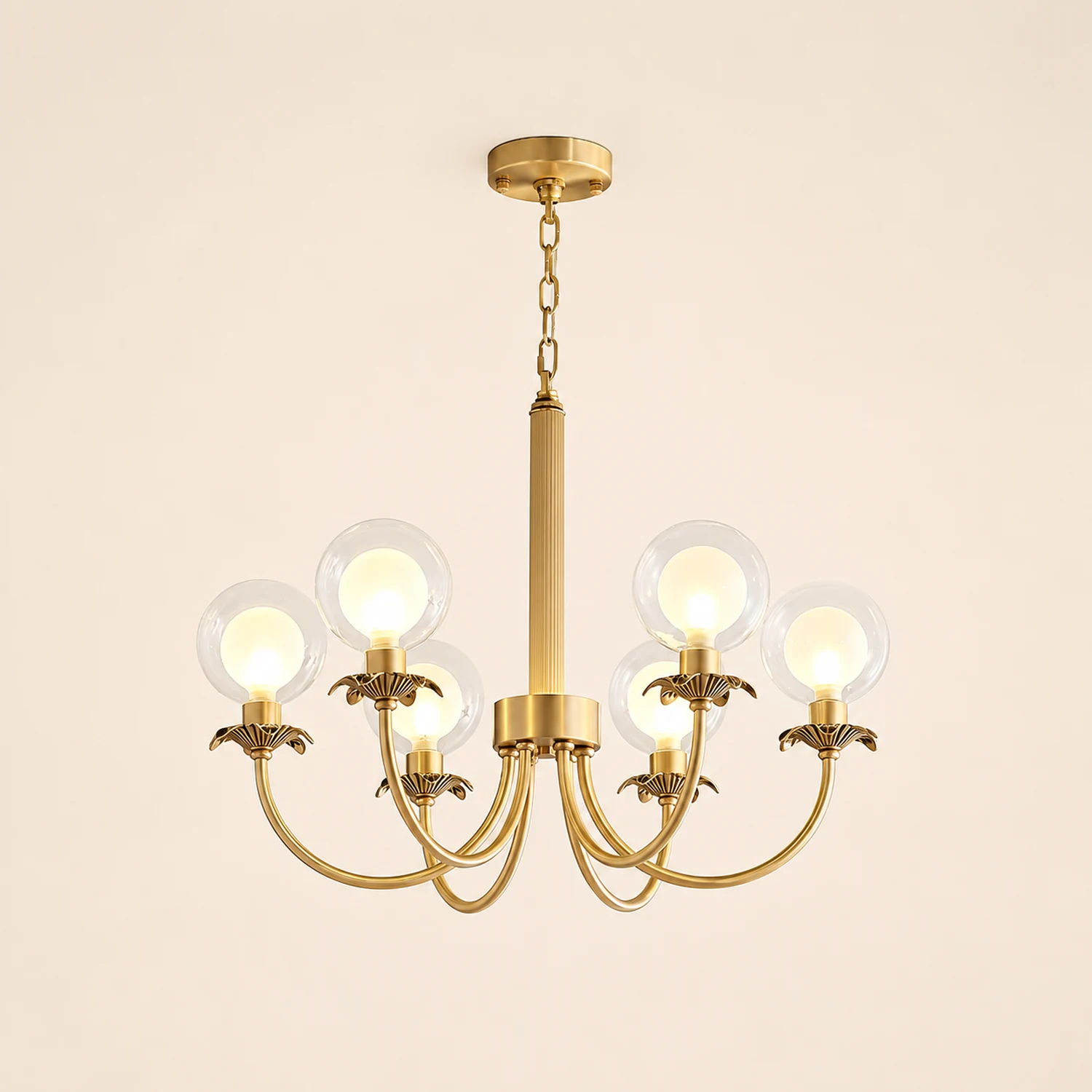 Aureate Radiance Glass Chandelier - Lumpaz