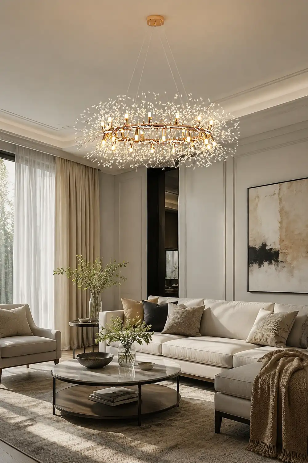 Dandelion Round Chandelier - Lumpaz
