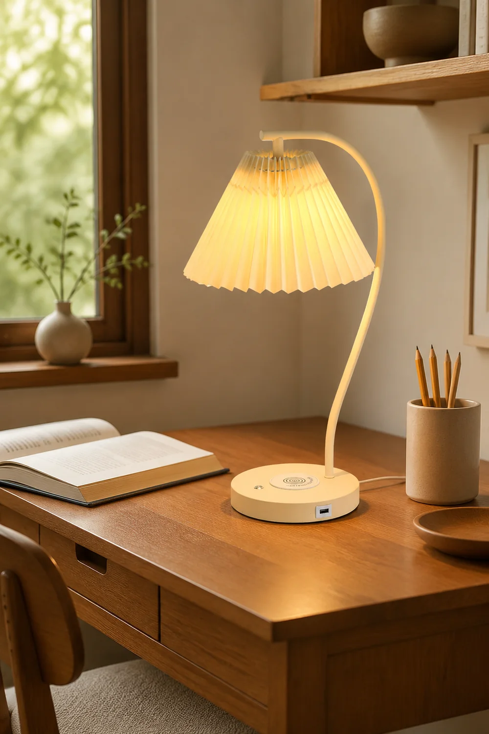 Crescini Pleated Table Lamp - Lumpaz