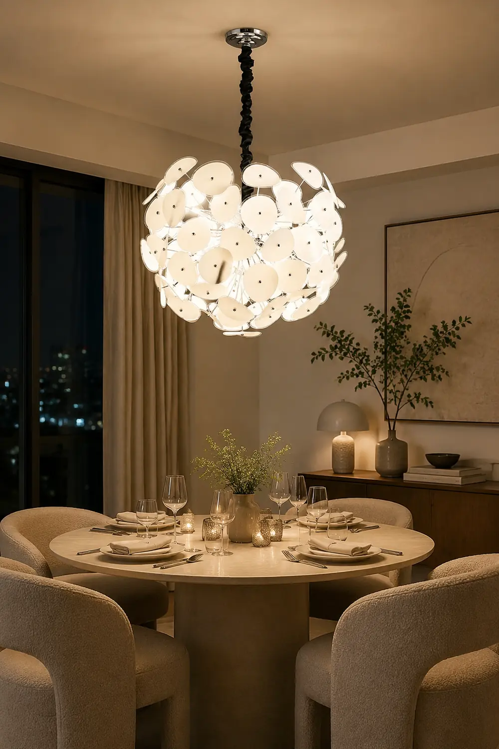 Poppy Glass Chandelier - Lumpaz