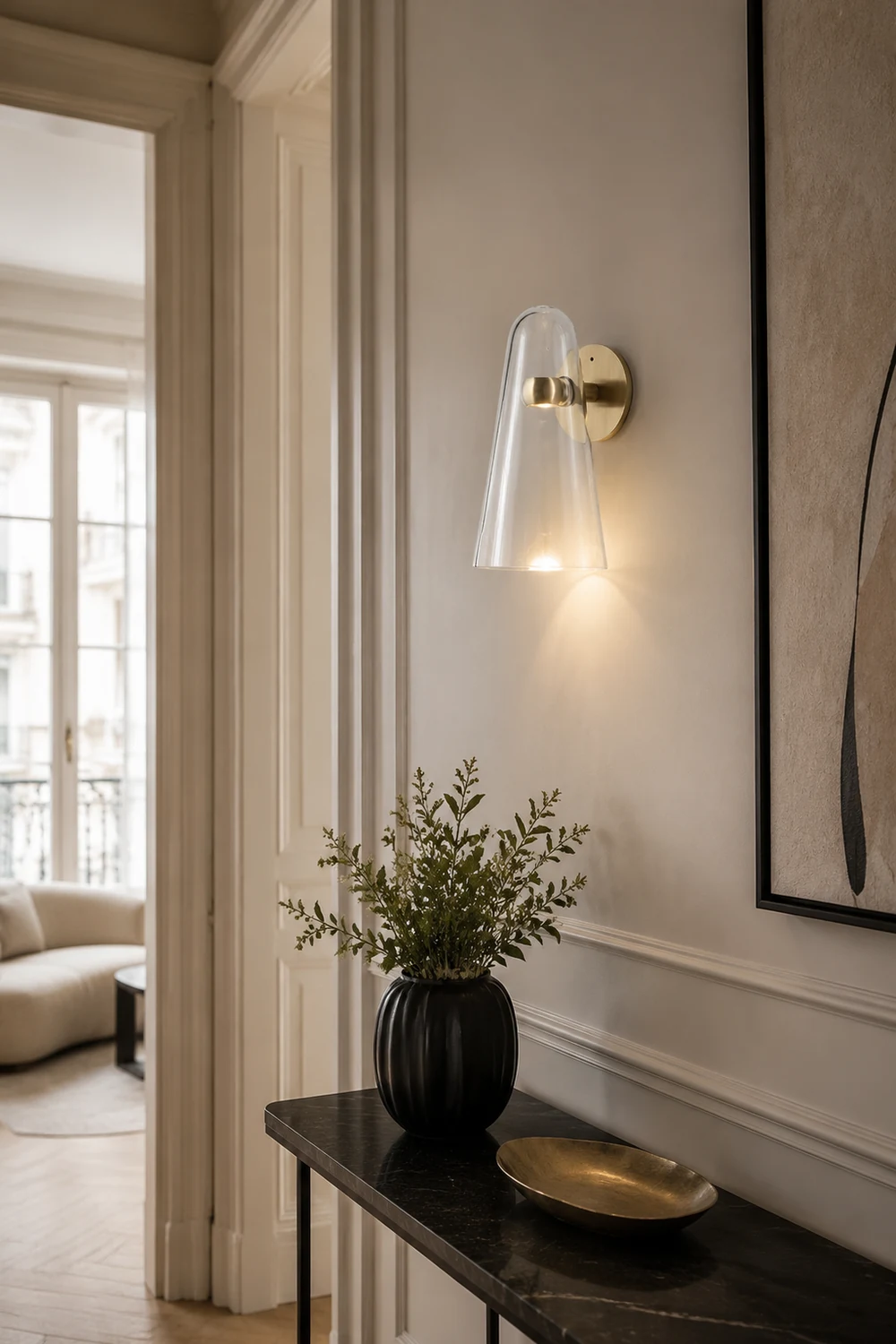 Conical Glass Wall Lamp - Lumpaz