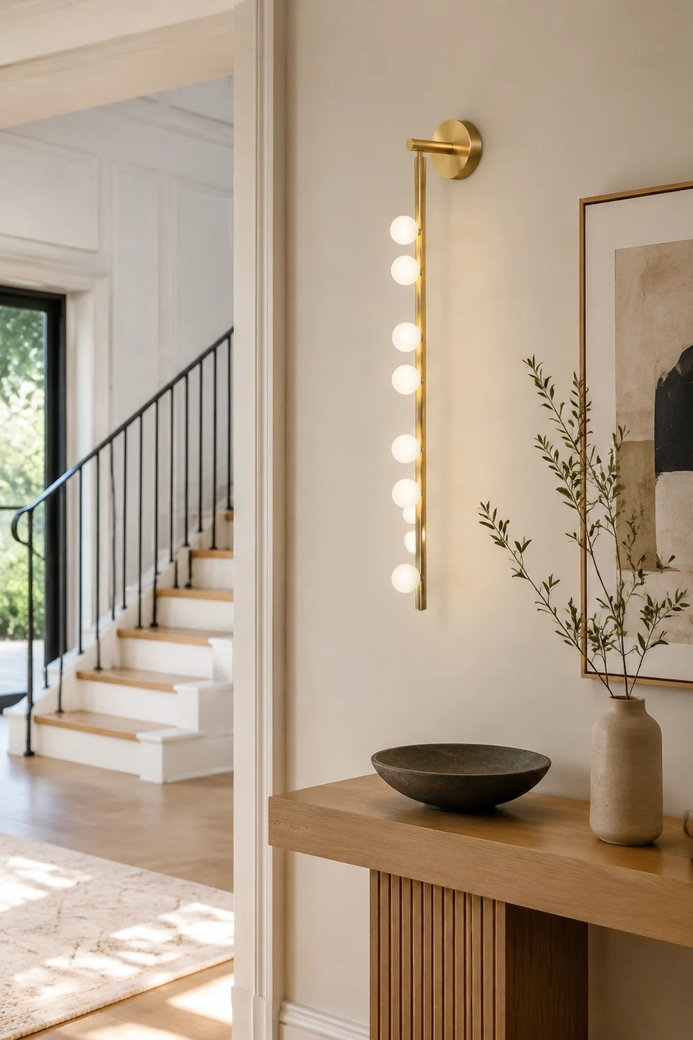 Brass Glass Tube Wall Lamp - Lumpaz