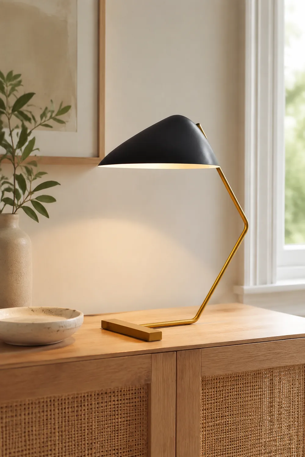Curvilinear Mid-Century Table Lamp - Lumpaz