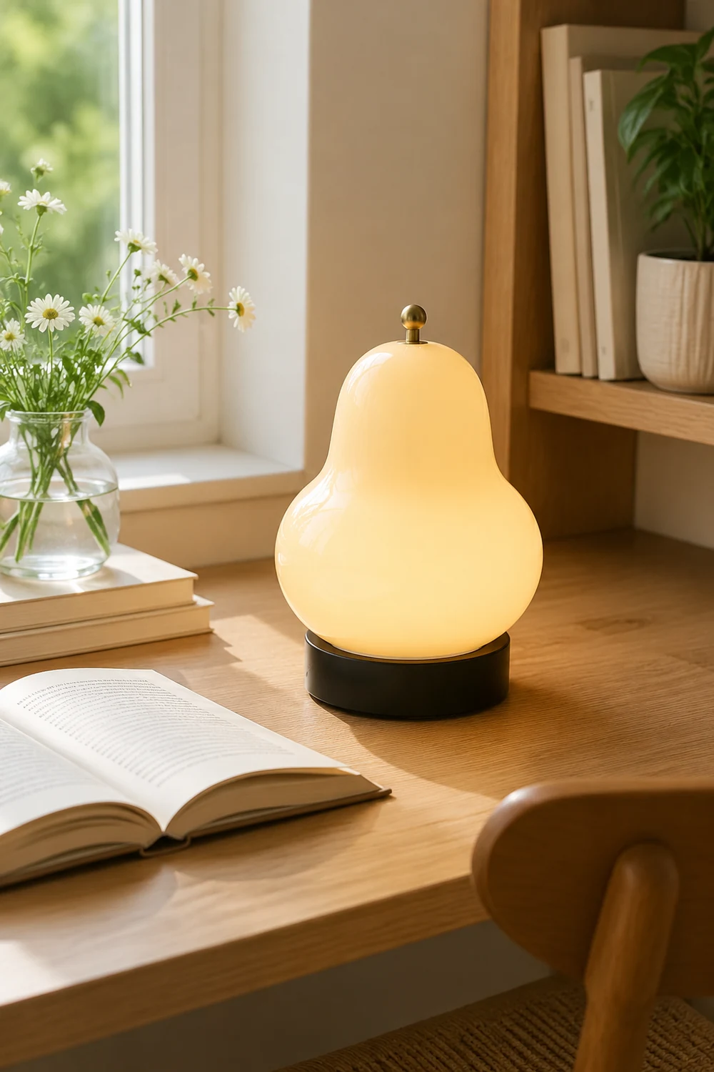 Pear Built-in Battery Table Lamp - Lumpaz
