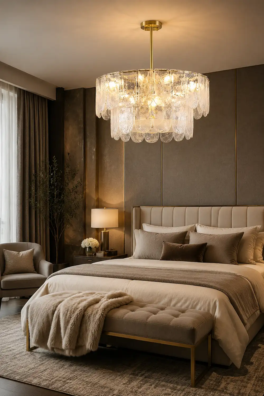 Traditional Classic Metal Glass Chandelier - Lumpaz